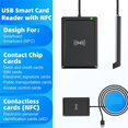 thumbnail image 2 of 2-in-1 Contact + NFC Smart Card Reader PC-Linked Dual-Interface Smart Card Reader/Writer Contact PCSC Smart Card Reader, 2 of 7