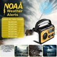 thumbnail image 5 of KOGYAS Weather Radio,16000mAh Solar Hand Crank Emergency Portable Radio with Bluetooth 5.3,Battery Powered AM/FM/NOAA Weather Alert with Flashlight,Cell Phone Charger and SOS Siren for Power Outages, 5 of 8