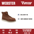 thumbnail image 6 of Bates Work by Wolverine Men's Webster Goodyear Welt Steel Toe Work Boot, 6 of 8