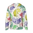 thumbnail image 2 of Uemuo Cute Chameleons Pattern Women's Full Zip UPF 50+ Sun Protection Hoodie Jacket Long Sleeve Sun Shirt Hiking Outdoor Performance with Pockets-X-Large, 2 of 9