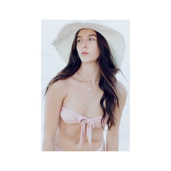 GI'S COTTON CANDY LONG TIE BIKINI TOP