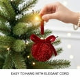 thumbnail image 5 of 16 Pcs Christmas Ball Ornaments with Velvet Bows, 2.36" Hanging Christmas Ball Glittering Shatterproof Ornaments for Xmas Holiday Wedding Party, 5 of 9
