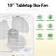 thumbnail image 2 of Ventilador de sobremesa Shinic, 10 pulgadas, 2 velocidades, 2 paquetes, color blanco, 2 of 5