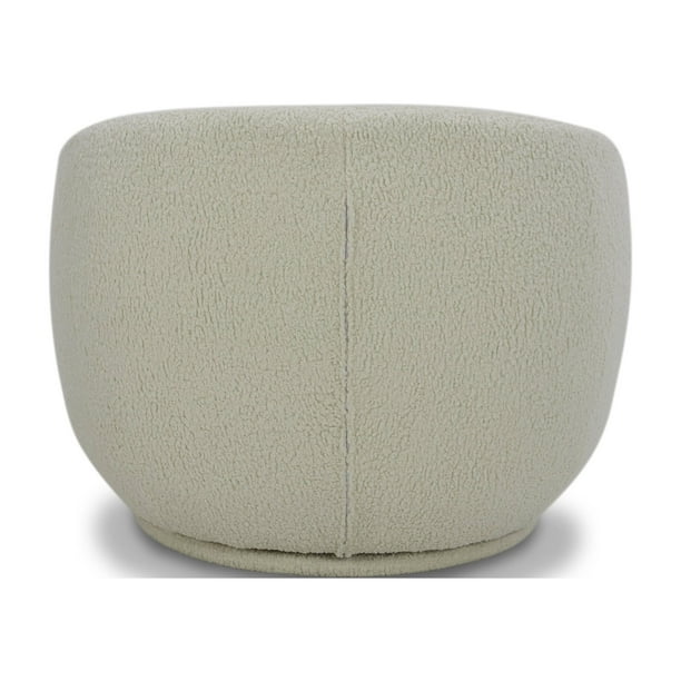 Better Homes & Gardens Mira Swivel Accent Chair, Cream Shearling