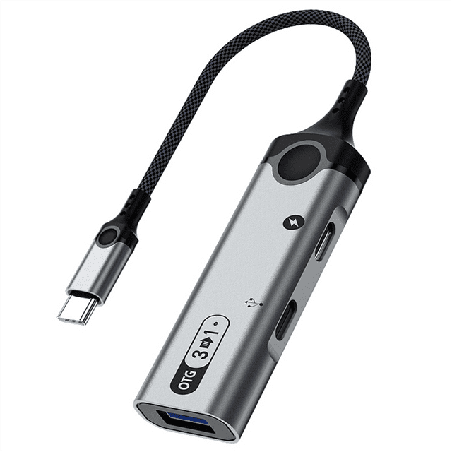 OTG Adapter 3in1 Type-C Android Charging External U Disk Card Reader USB Converter PD 60W Docking Station