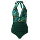 thumbnail image 3 of WILLBEST Traje de Baño de Dos Piezas para Mujer, Traje de Baño de Cintura Alta con Lazo En La Espalda, Monokini Cruzado En La Parte delantera, Traje de Baño de 1 Pieza, 3 of 4