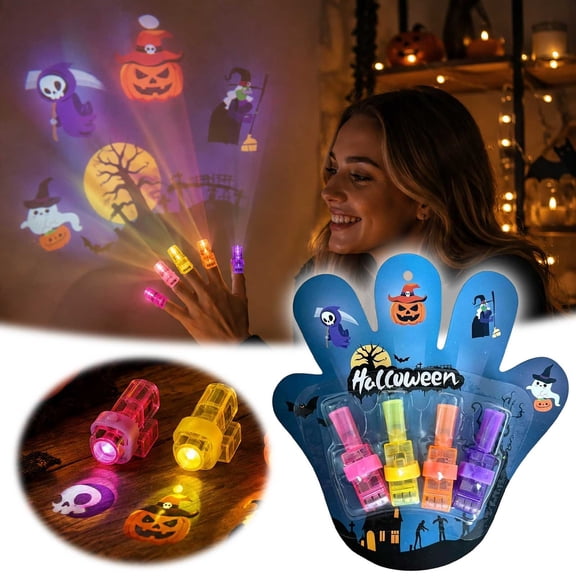 Halloween Decorations Halloween Projection Finger Lights Glow Party For Adults Kids Themed Celebration Decorations