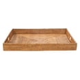thumbnail image 6 of Kouboo La Jolla Square Rattan Jumbo Sized Centerpiece and Ottoman Tray, for Coffee Table, Breakfast, Drinks, Snack, Bread, 6 of 7