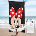 thumbnail image 1 of Toalla de playa de Minnie Mouse, suave, de secado rápido, resistente a la arena, para piscina, yoga, gimnasio, camping, toallas de baño ligeras, regalo para niños, niñas, niños y adultos, 27,5 x 55, 1 of 8