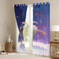 thumbnail image 3 of jejeloiu Cartoon Ballet Princess Blackout Curtains Set of 2 (52x84 Each),Watercolor Ink Painting Window Curtains,Ballerina Dancer Curtains and Drapes For Girls,Breathable Home Decor, 3 of 6