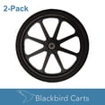 thumbnail image 4 of Blackbird Carts 20" Flat Free Replacement Wheels for Rubbermaid Big Wheel Cart, 5/8 Axle Bearings, 4 of 9