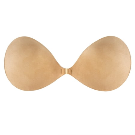 Braza Cleavage Booster 101 - No Show  Invisibile Push up Adhesive Bra - Reusable  Strapless Sticky Bra for Women - Beige