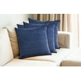 thumbnail image 2 of Ox Bay Wilma Set of 4 Blue Stitch Bordered 24" x 24" Cotton Adult Decorative Throw Pillows, 2 of 9