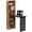 Rustic Brown, variant on Fold-out Convertible Office Desk, Wall Mount Computer Desk with Blackboard and Side Shelf, Charcoal Gray