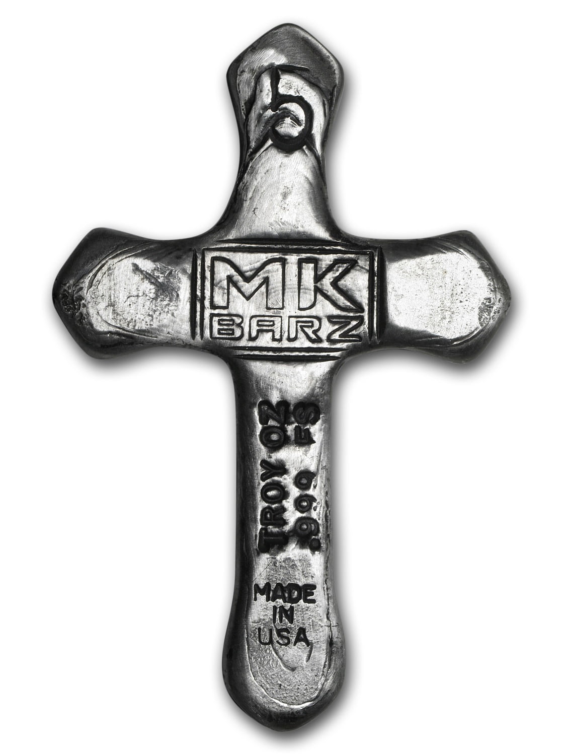 1 oz .999 Hand-Poured Silver Cross 
