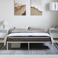 thumbnail image 2 of vidaXL Metal Bed Frame White 150x200 cm King Size, 2 of 5