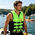 thumbnail image 3 of Adult Floatation Vest With Adjustable Straps, Neoprene Buoyancy Vest For Boating, Swimming & Water Sports,Green - L, 3 of 3
