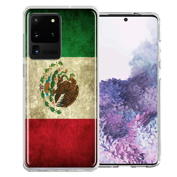 MUNDAZE For Samsung Galaxy S20 Ultra Mexico Flag Design Double Layer Phone Case Cover