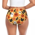 thumbnail image 2 of Custom Halloween Spooky Bats Lunar Pattern Brief Panties Women‘s Stretch Underwear, 2 of 7