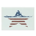 thumbnail image 1 of Grunge Cutting Board, American Flag Print as Star Shaped Stripes National Emblem Illustration, Decorative Tempered Glass Cutting and Serving Board, Large Size, Navy Brown, by Ambesonne, 1 of 1