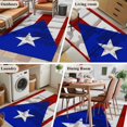 thumbnail image 5 of Puerto Rican Flag Area Rug 4x6 FT, Non Slip Kids Room Carpet, Vintage Geometric Art Wooden Washable Soft Floor Carpet Non-Shedding Throw Rug for Dorm Kitchen Study Room Home Office Bedside, 5 of 9