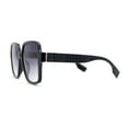 thumbnail image 3 of Womens Classy 90s Oversize Rectangle Designer Fashion Sunglasses Black Smoke, 3 of 4