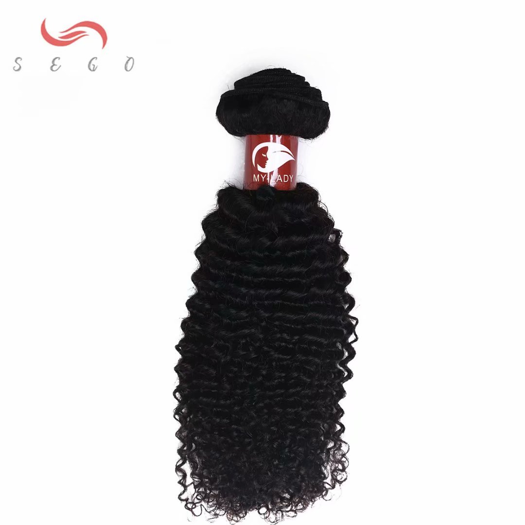 SEGO Deep Wave/Straight/Kinky Curly Brazilian Virgin Human Hair Bundles Unprocessed Human Hair Extensions Natural Black-1 Bundles