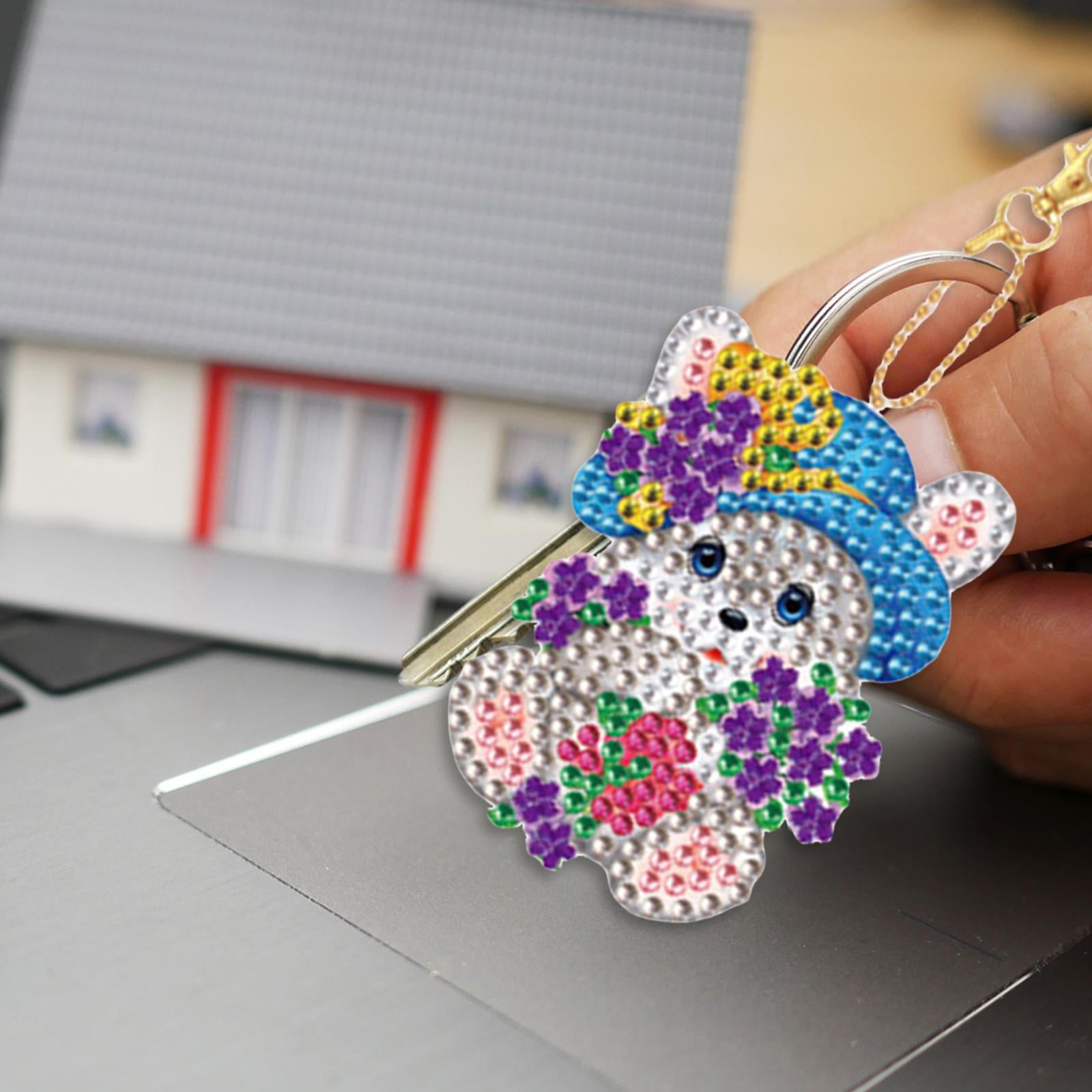 Pâques Porte-Clés Peinture Diamant, Lapin Diamant Peinture