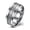 Silver, variant on Stainless Steel Black Men's Band Carbon Fiber Ring Statement Polished Textured Size 10 B556