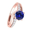 thumbnail image 4 of Mauli Jewels Engagement Rings for Women 1.15 Carat Halo Tanzanite and Diamond Engagement Ring Crafted 4 Prong-Setting 14k Solid Rose Gold, 4 of 7