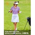 thumbnail image 3 of Pinspark Womens Golf Shirt with Collar UPF 50+ Tennis Zip Polo Shirt Moisture Wicking Short Sleeve Athletic, 3 of 6