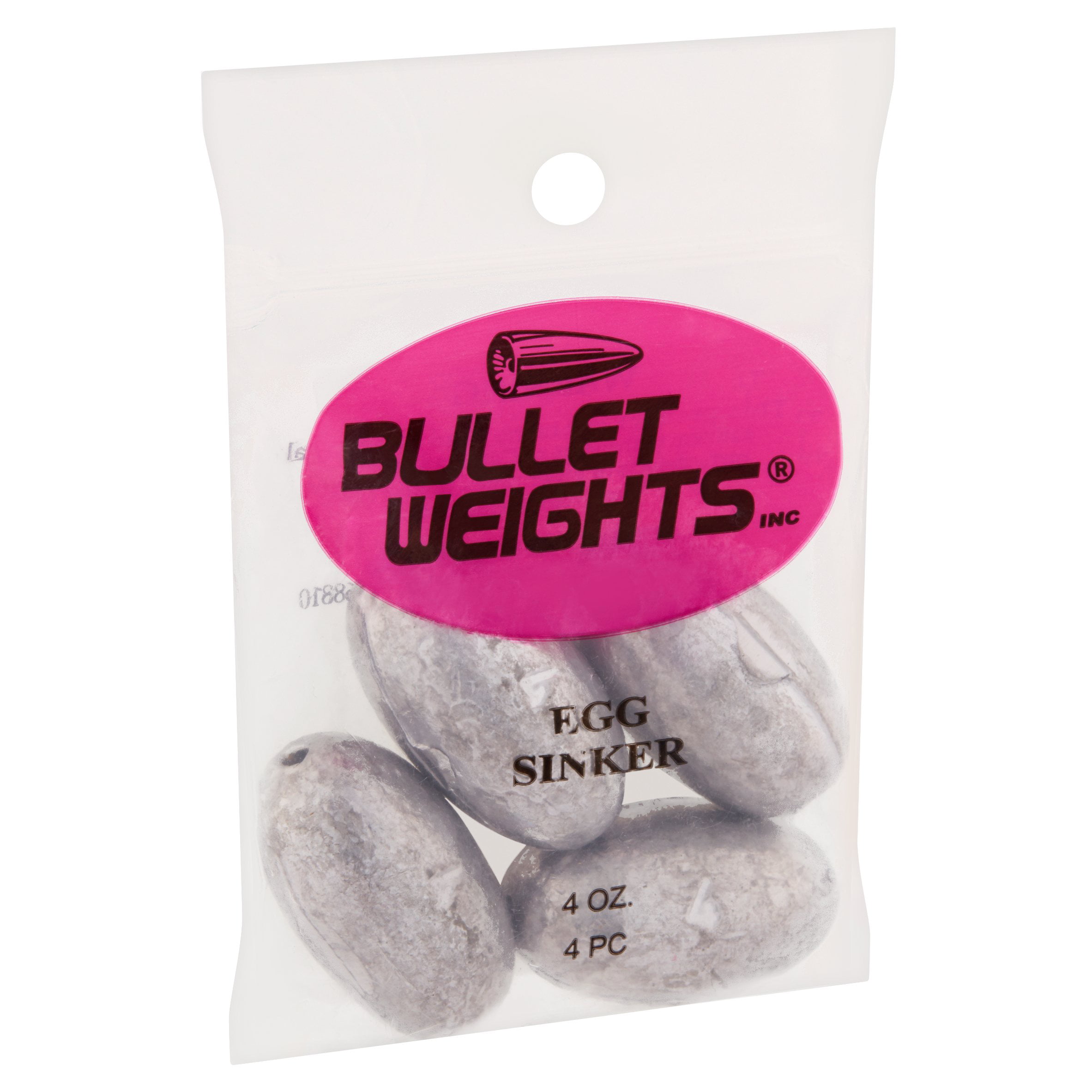 Bullet Weights® EGI112-24 Lead Egg Sinkers, 4 oz Fishing Weights 