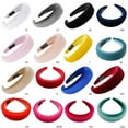 thumbnail image 2 of 11 Colors Women Padded Wide Sponge Headband Glitter Velvet Sweet Candy Color Hai, 2 of 19