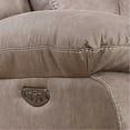 thumbnail image 3 of Sand Dual Power Recliner - Buttery Soft Fabric Articulating & Footrest Sinuous Spring System Gel Topped Memory Foam 49 Coils Seat Zippered Cushions In Fine Flat-lay Mechanism Pocketed Entry Spot, 3 of 5