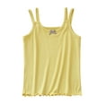 thumbnail image 2 of Spaghetti Strap Tank Tops for Girls Cotton Cami Top Size 3-14 Teens Kids Cute Solid Color Stretchy Pullover Breathable Undershirts Vests, 2 of 3