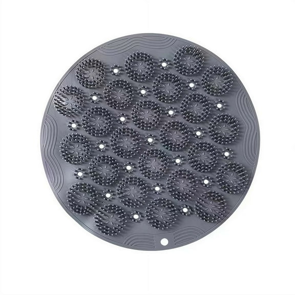 Shower Back & Foot Scrubber, Wall Mounted Back Scrubber Silicone Bath Massage Cushion Brush, Bathroom Wash Mat Exfoliating Dead Skin Brush