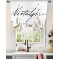 thumbnail image 3 of Pastoral Botanical Tie Up Curtains for Kitchen Bathroom Bedroom Windows 45 Inch Length, Vintage Fall Wheat Autumn Botanical Balloon Drape Curtains Shade Rod Pocket Drapery Curtain Panel, 42"x45", 3 of 7