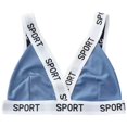 thumbnail image 1 of Brasier sin Varillas Mujer Bralette Triangular con Estampado de Letras Acanaladas para Mujer, sin Costuras, Cómodo, Elástico, Suave, sin Aros, para Uso Diario Mediana, 1 of 3