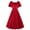 QR1-Red, variant on Meichang Women's Velvet Dresses Trendy Print Short Sleeve Square Neck Wedding Guest Dresses A-Lien Long Cocktail Party Ball Gown