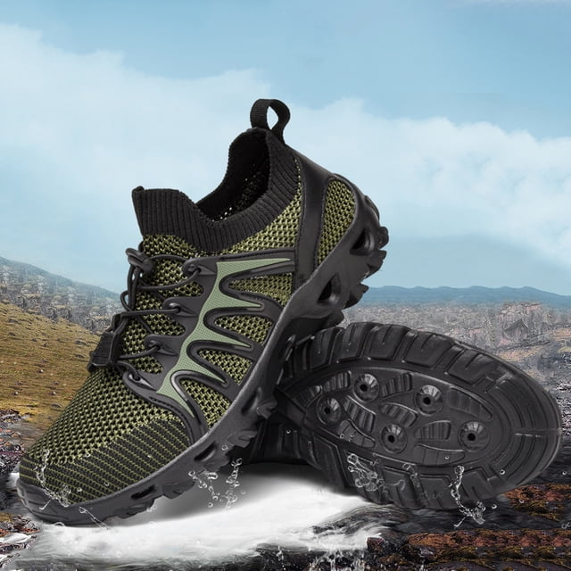 Zapatos descalzos para hombre, malla antideslizante, transpirable para bucear al aire libre (40 verde) DQrwqpou Tenis De Mujer Tenis De Hombre