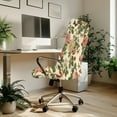 thumbnail image 3 of FKELYI Office Chair Cover Retro Rose Flower Butterfly Print Stretch Fabric Computer Chair Slipcover Washable Anti-Dust Rotating Chair Protector for Boss Chair Home Decor, Small, 3 of 6