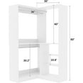 thumbnail image 7 of Homieasy 36'' W Corner Closet System with Hanging Rods, White, 7 of 7