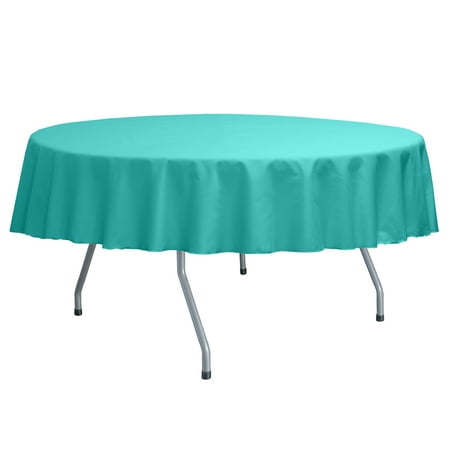 

Ultimate Textile (5 Pack) Poly-cotton Twill 72-Inch Round Tablecloth - for Restaurant and Catering Hotel or Home Dining use Jade