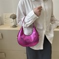 thumbnail image 2 of Bolsa De Hombro Bolso de mano para mujer, bolso de hombro de cuero PU, bolso de mano elegante, bolsos de mano brillantes (rosa roja) Tmvgtek Para Estrenar, 2 of 7