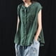 thumbnail image 1 of mfyjkho Camisetas Sin Mangas De Talla Grande, Blusa De Manga Corta Con Cuello En V Y Color Liso Para Mujer, Moda Primavera/Verano Tops Elegantes Para Mujer L, 1 of 4