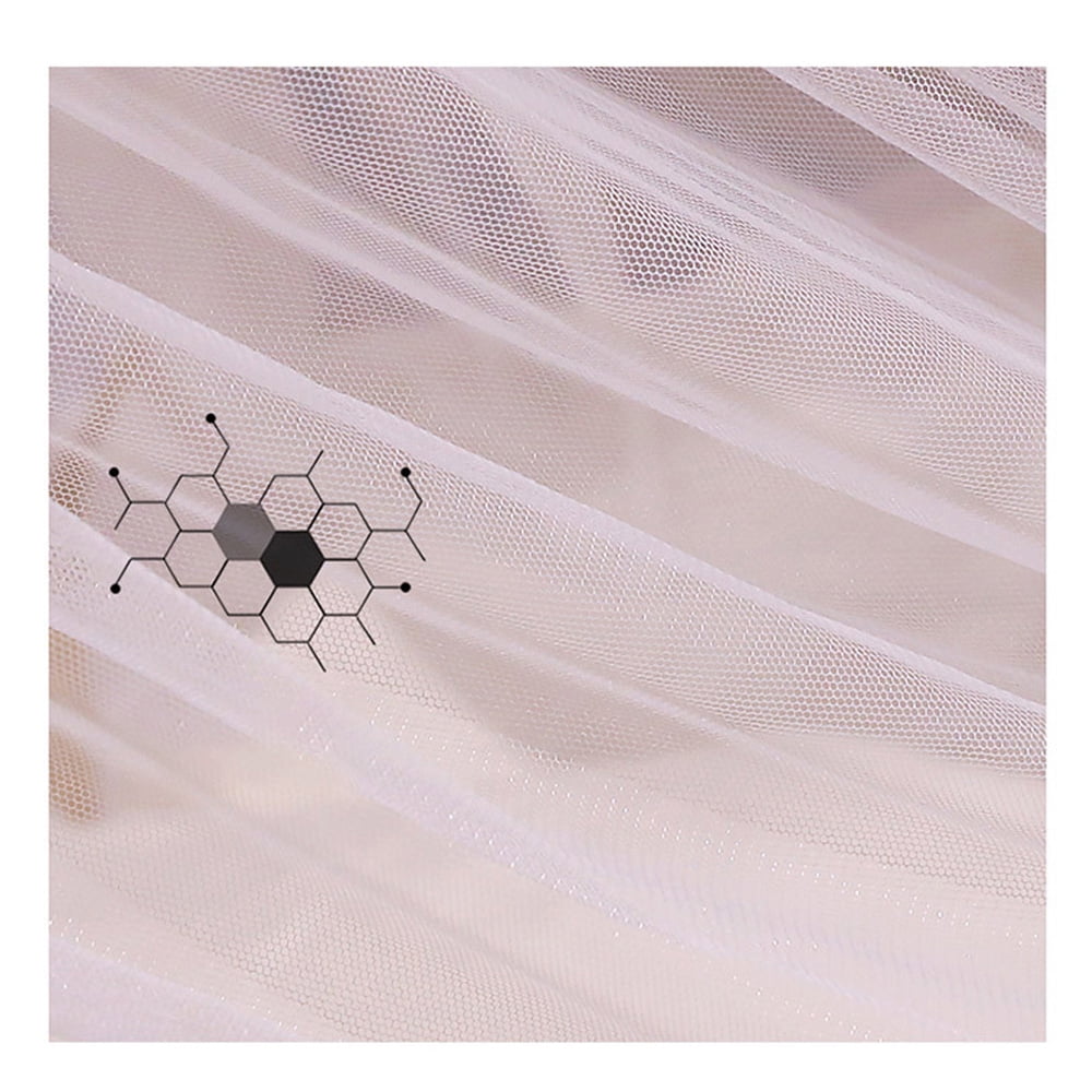 Kadahis Bed Canopy for Girls & Adults, Elegant Double Layer Bed Curtain Canopy Drapes, Round Dome Lace Princess Canopies Netting