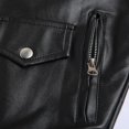 thumbnail image 3 of MYG Gilet Sans Manches pour Homme en Similicuir à Revers, Style Moto, Veste Mode Hip-Hop, 3 of 9