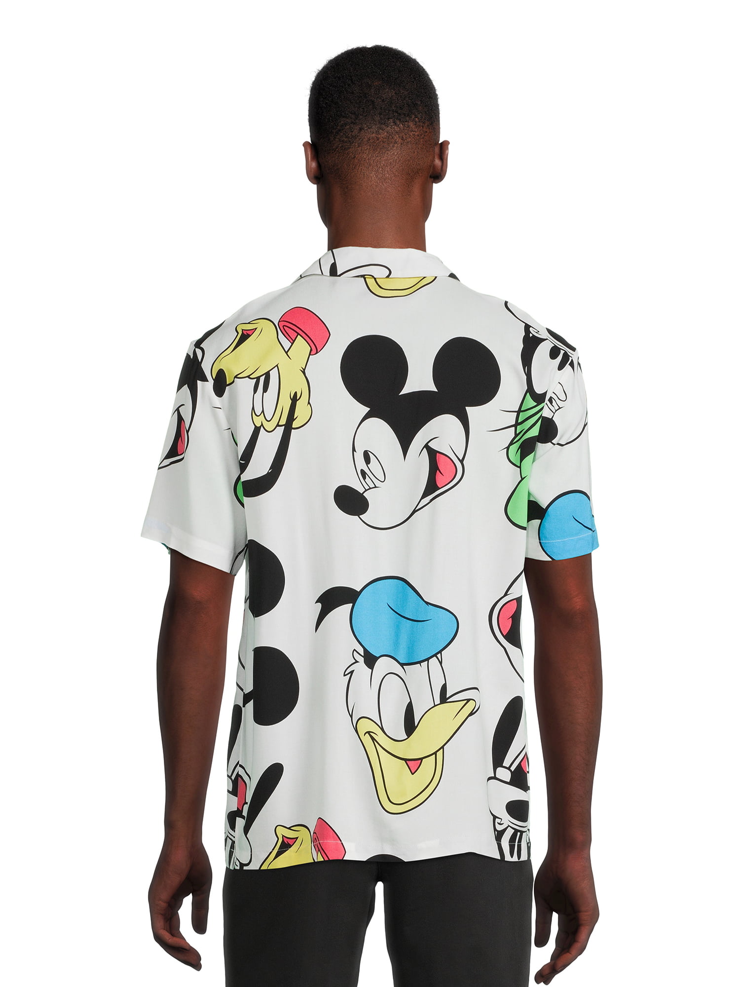 Disney Men's Mickey Mouse Graphic Button-Front Shirt, Size S-3XL