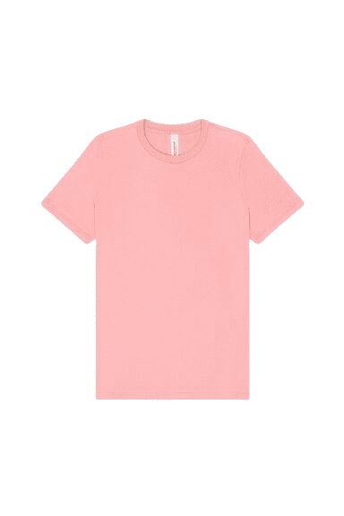 BELLA+CANVAS Ladies Crew Neck Personalized T-Shirt, Create your own Designs, Pink, Large
