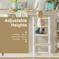 thumbnail image 3 of Toddler Kitchen Step Stool, Adjustable Height with Safety Rail, Steel & Wood Kitchen Stool for Kids, Toddler Helper Stool for Kitchen, Non-slip Toddler Tower Wood, 3 of 8
